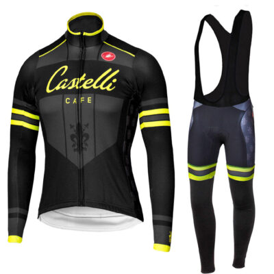 CASTELLI ZIMOWY DŁUGI KOMPLET ROWEROWY MODEL 2017 ROZMIAR L